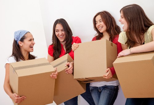 Loading furniture into a removals van for a house move