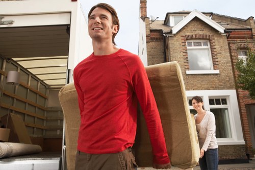 Packed home contents ready for removals in Downe