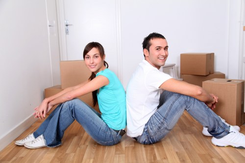 Packed removals van for household furniture and boxes