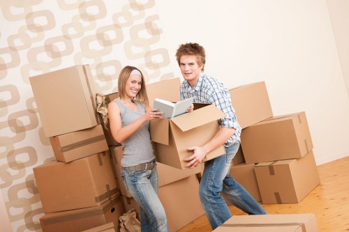 Careful loading of household items for a Downe relocation