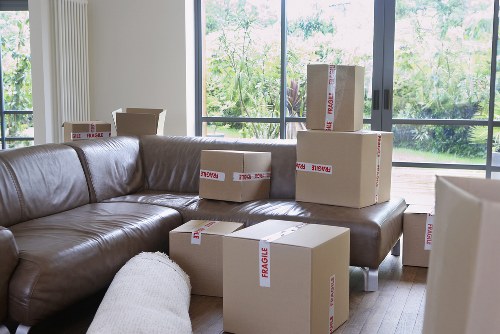 Household boxes and furniture prepared for a Downe removal